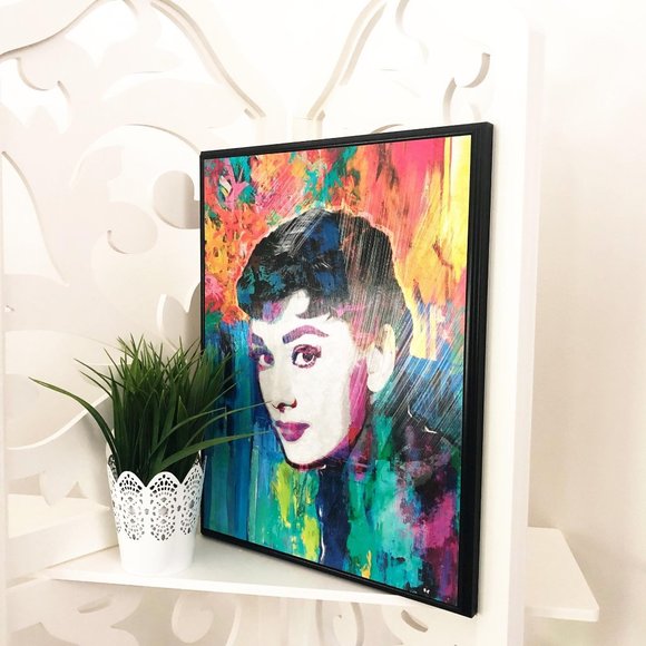 Other - Audrey Hepburn Rainbow Frame Wall Art